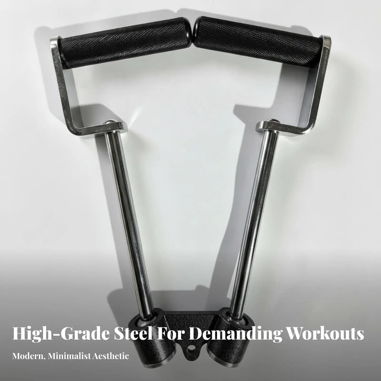 Rugged Steel Fitness Handle for Cable Pulley Gym Attachment with Non Slip Knurled Grip for Pull Up Bar Home Gym Machine Parts