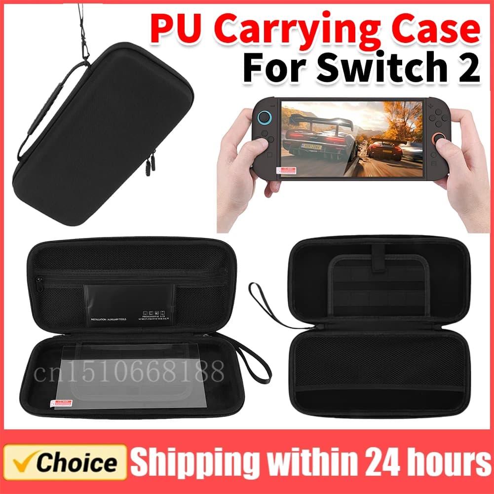 Per Switch 2 Console Custodia da trasporto in PU Protezione per schermo antigraffio Custodia protettiva antiurto per console di gioco