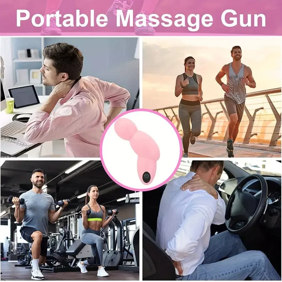Mini pistola per massaggio portatile, strumento per massaggio leggero e compatto, massaggia tutto il corpo per rilassare i muscoli, ricaricabile tramite USB, pronto per essere utilizzato in qualsiasi momento