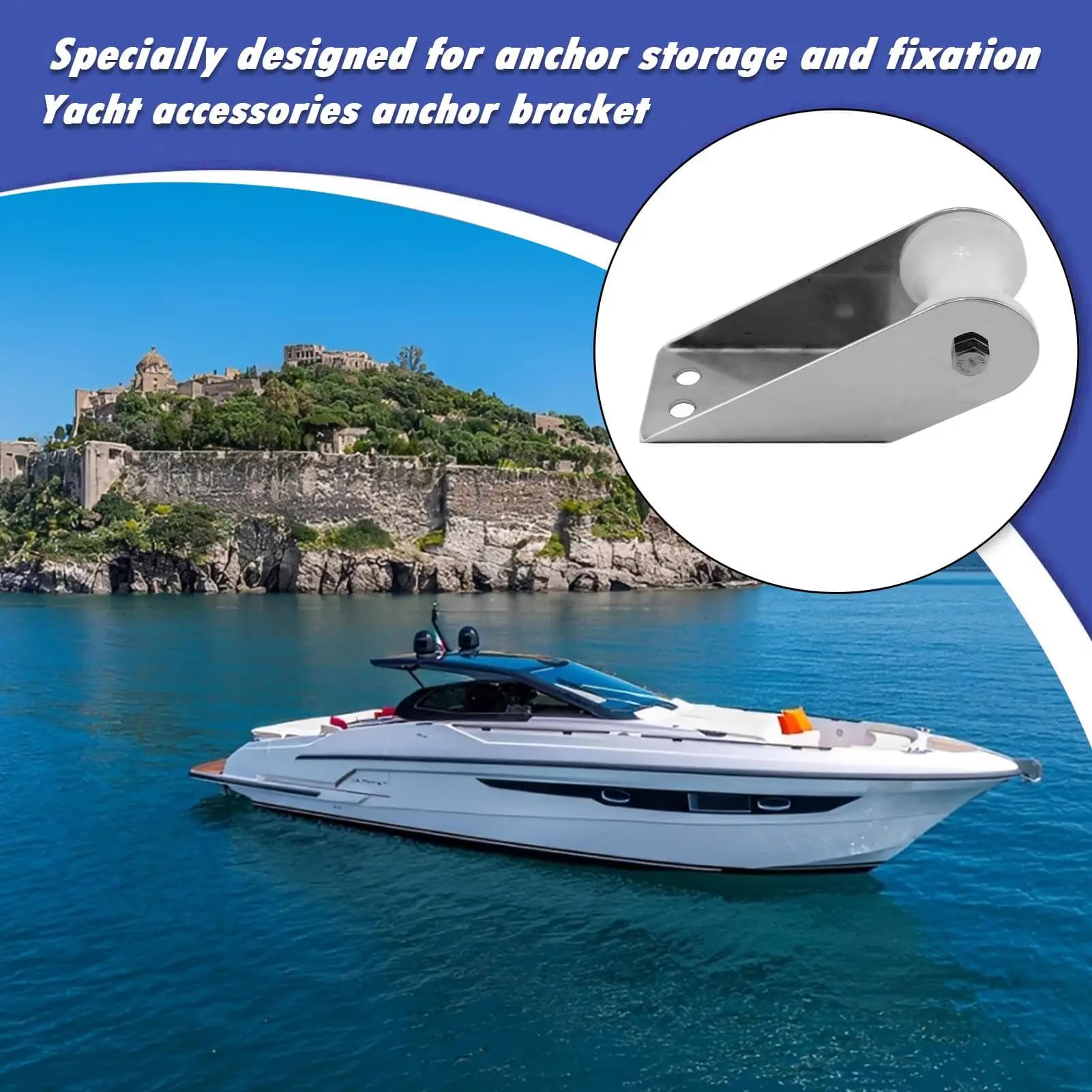 Staffa per rulli per ancoraggi per barche Ancoraggi per prua per yacht resistenti Hardware di lancio del rullo Sostituzione in acciaio inossidabile per offshore