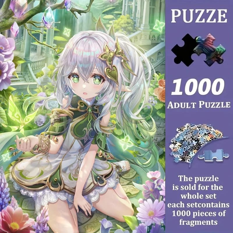 Puzzle da 500/1000 Pezzi Genshin Impact, Gioco Educativo per Bambini, Regalo di Natale