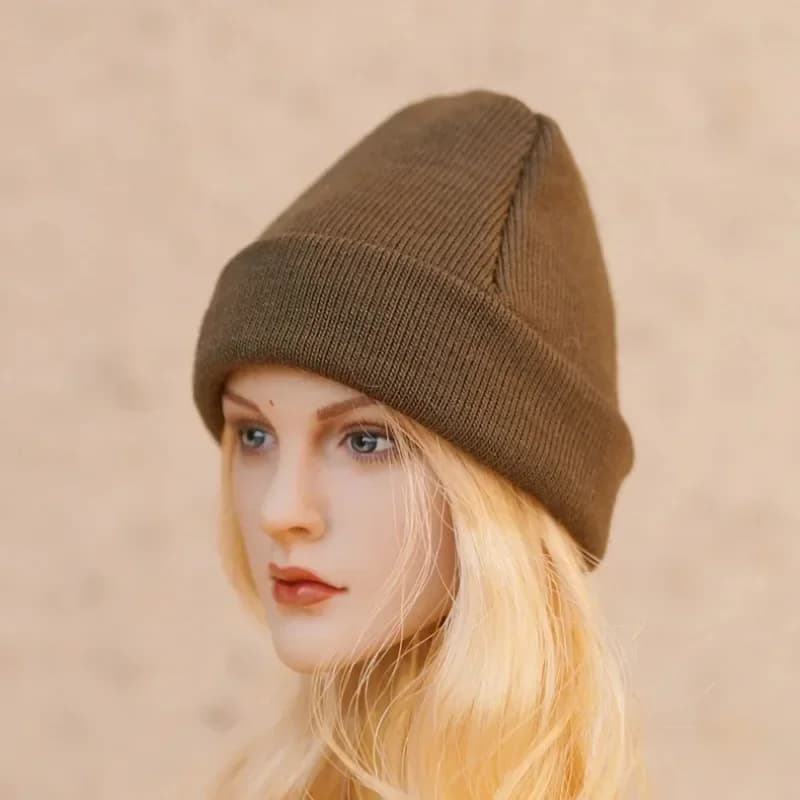 1/6 Scale Female/Male Fashion Street Style Cap Solider Knitted Beanie Hat Solid Color Model for 12" Action Figure Body Gift