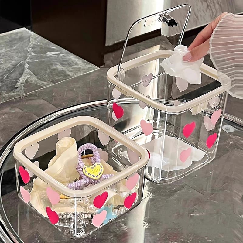 Contenitore da scrivania in plastica, pratico organizer per scrivania, accessori da bagno, porta gioielli, trucchi, cancelleria, fermagli per capelli, per la casa