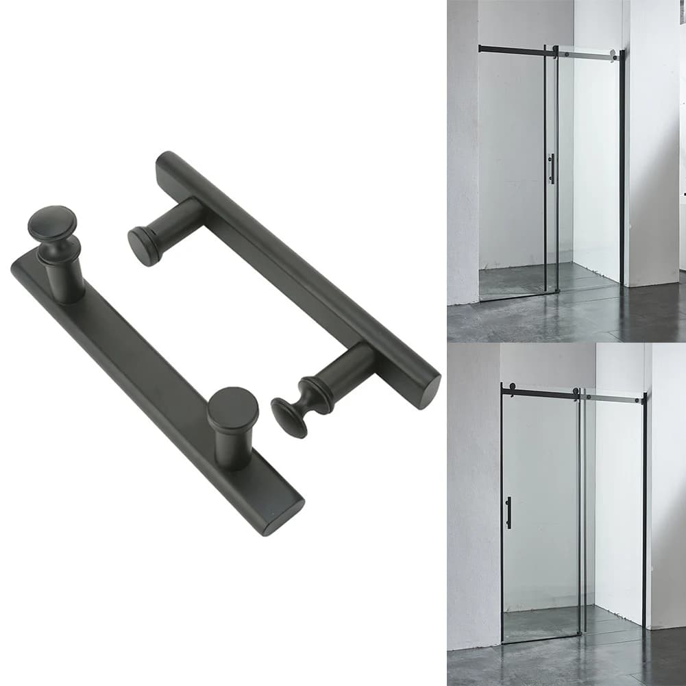 1 pz pratico bagno vasca da bagno maniglia per porta manopole 145mm parte piatta cromata in acciaio inossidabile per cabine doccia