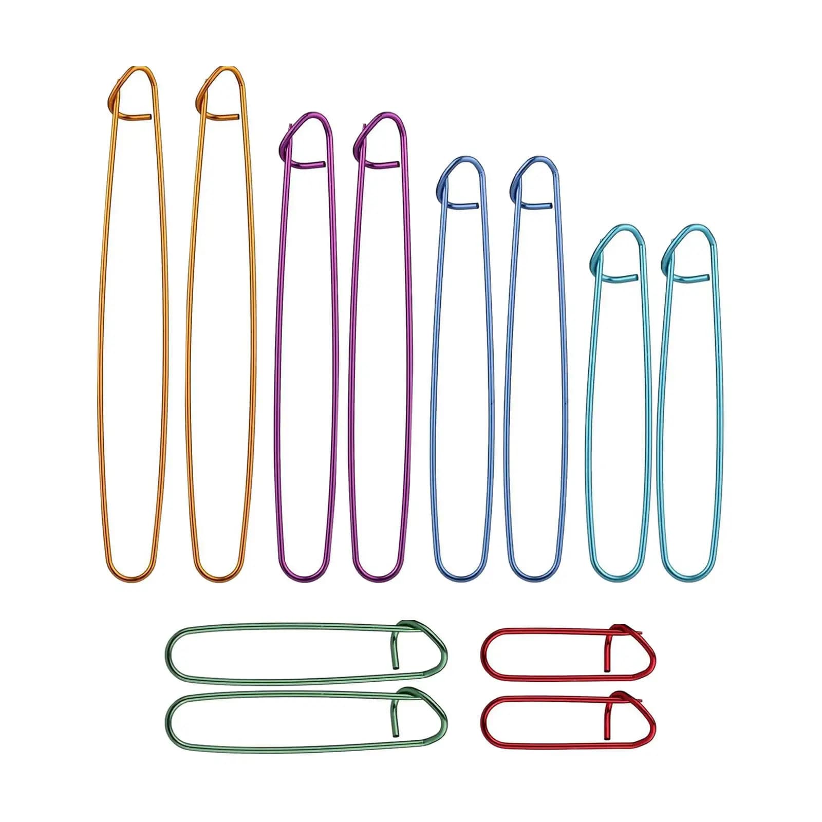Set di 12 Segnapunti Colorati per Lavori a Maglia, 6 Misure, Accessori per Uncinetto e Lavori Artigianali, per Maglioni