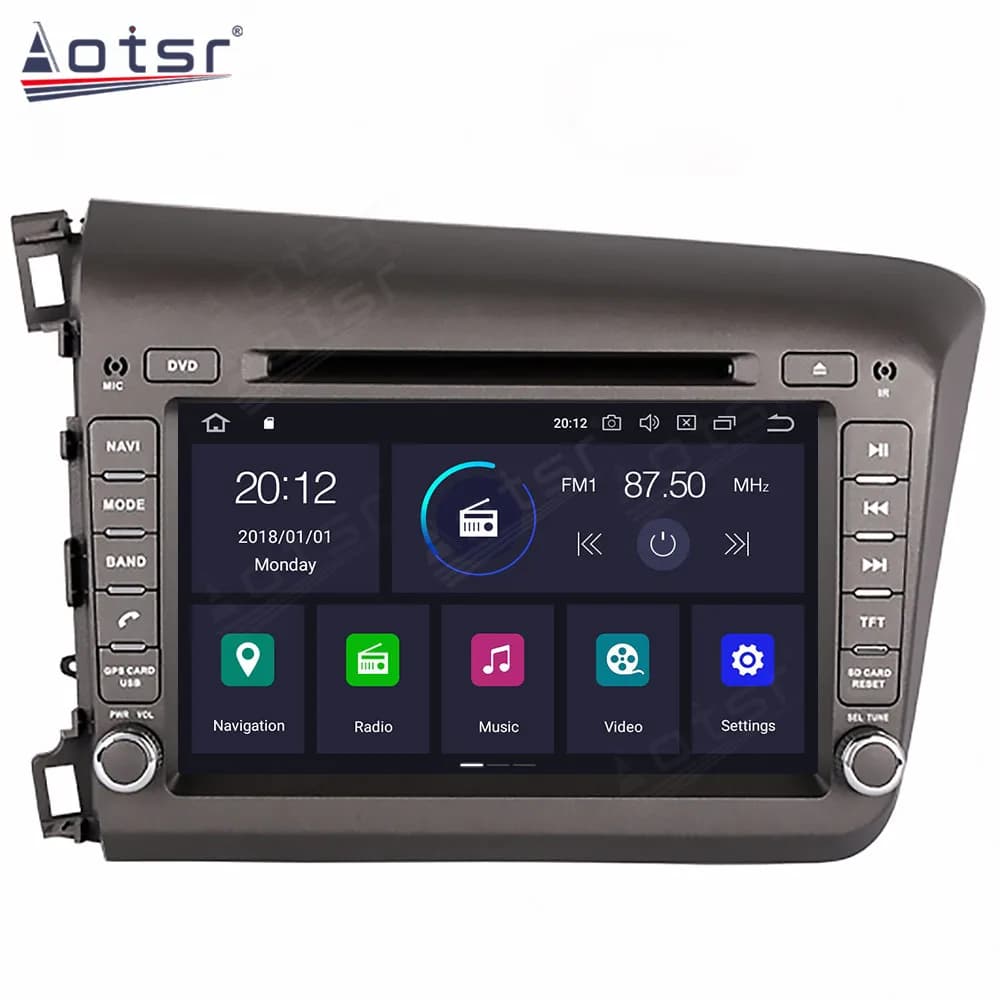 Android Screen For Honda CIVIC 2012-2015 2016 2017 2018 2019 2020 2021 GPS Radio Stereo Automotive Multimedia Carplay head unit