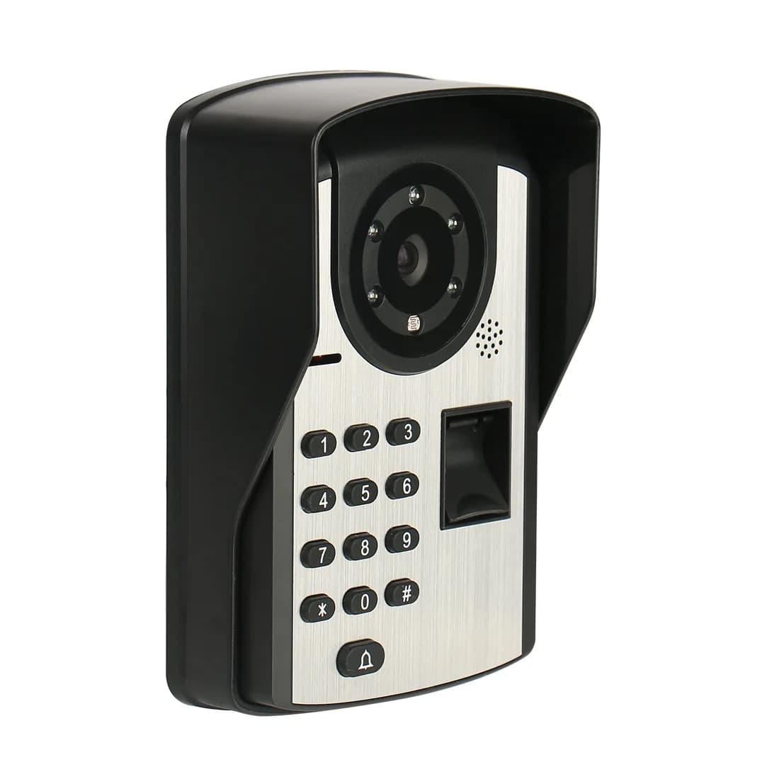 7 Inch High Definition Intelligent Video Doorbell Fingerprint Password Remote Control Unlocking Video Intercom Rainproof Night V