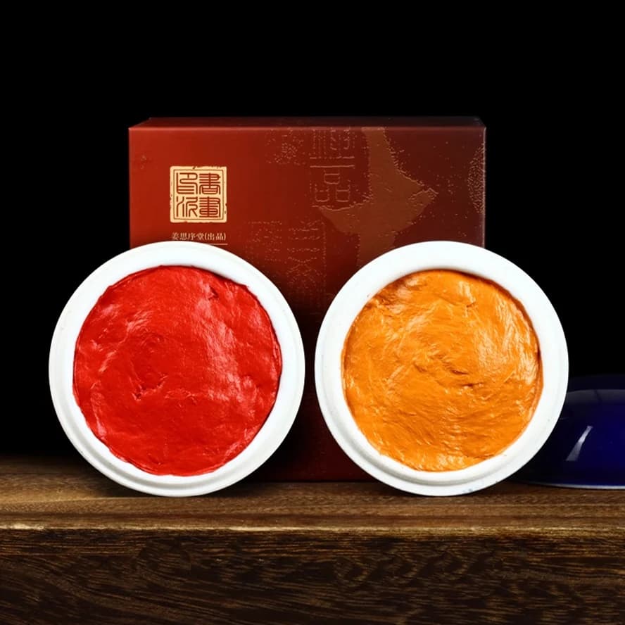 30g Red Ink Paste for Seals Chinese Calligraphy Painting Seal Inkpad Colorfast Cinnabar ink Name Stamp Inker Art Set Supplies