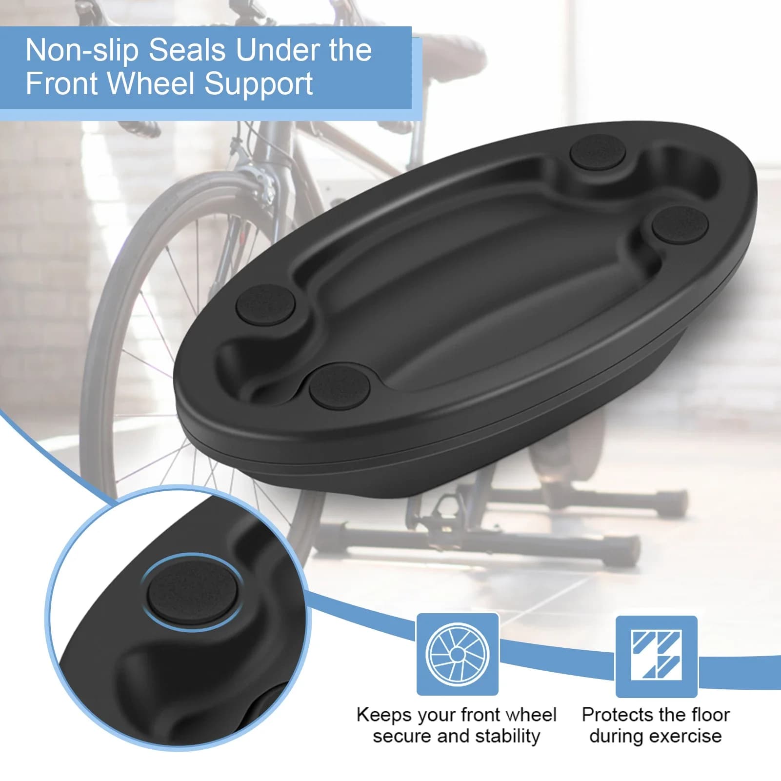 1/2 pezzi cuscinetto per ruota anteriore per bicicletta blocco per ciclismo riser ruota anteriore per supporto per bici da allenamento indoor
