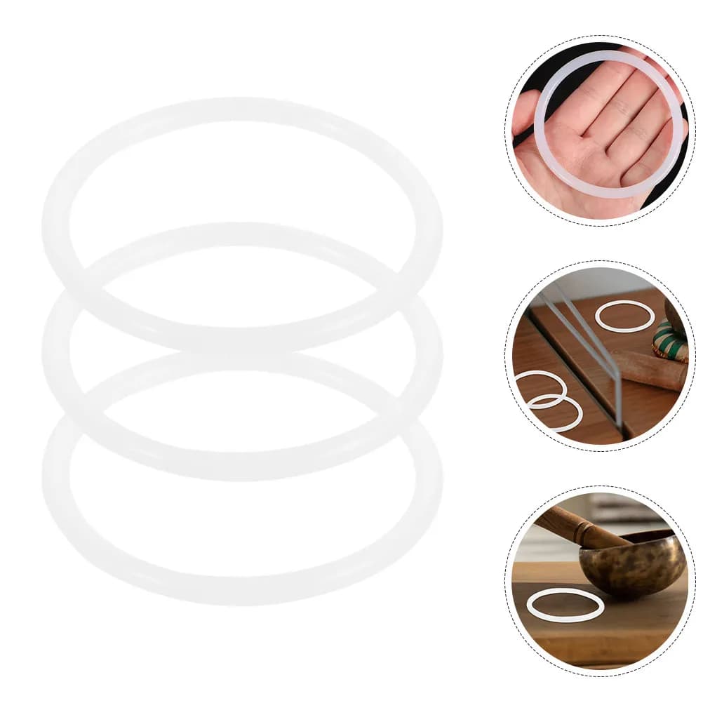 3Pcs Singing Bowl O-Rings Premium Rubber Cushion Rings for Sound Healing Bowls Meditation Yoga Practice Non-Slip Base Pads