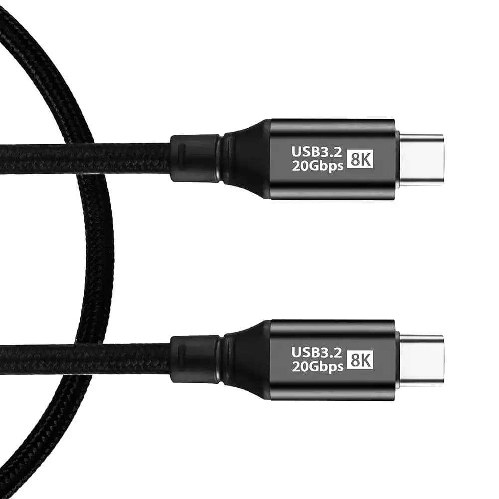 Cavo dati USB 3.2 C a C 8K 4K Display 20Gbps Tipo-C PD 100W 5A Cavo di ricarica rapida per tablet telefono cellulare portatile Thunderbolt3