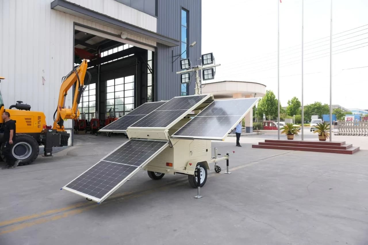 Customize Customized Factory Portable Lighting Tower Telescopic Mast Handcart Lighthouse 2000W Floodlight