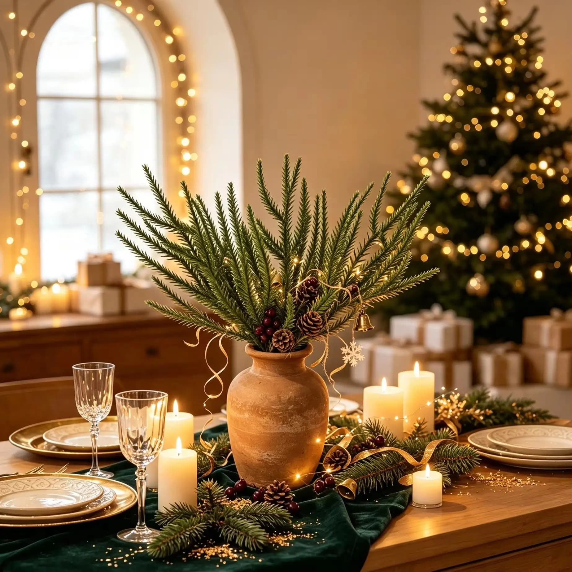 20/40pcs Artificial Plastic Plants Pine Needles Hotsale Home Holidays Outdoor Gardens Decor Christmas Tree DIY Gifts Accessory