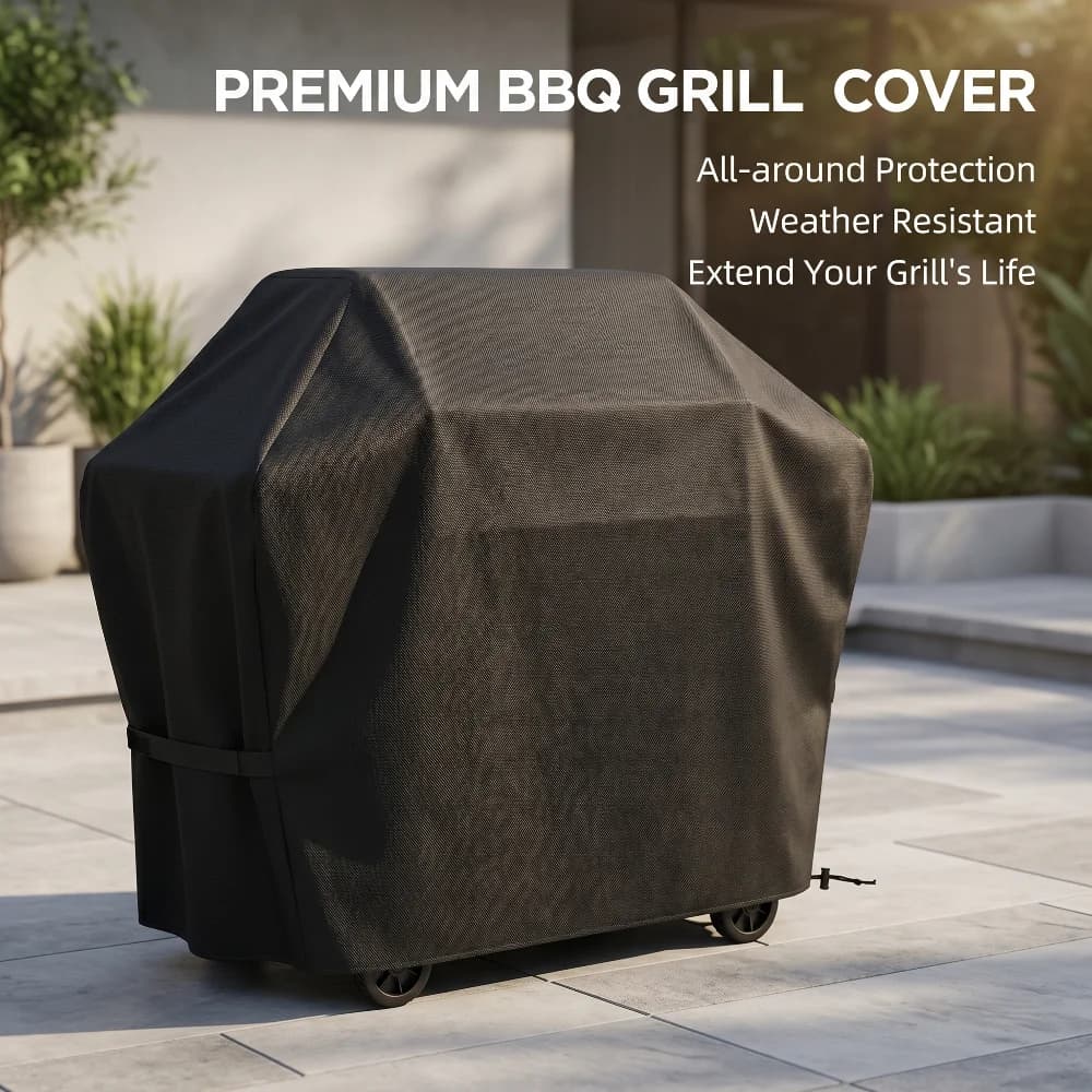 Copertura per Barbecue a Gas 22-72 Pollici, Impermeabile Anti-UV Resistente allo Sbiadimento, con Cinghie a Strappo per la Maggior Parte dei Grill