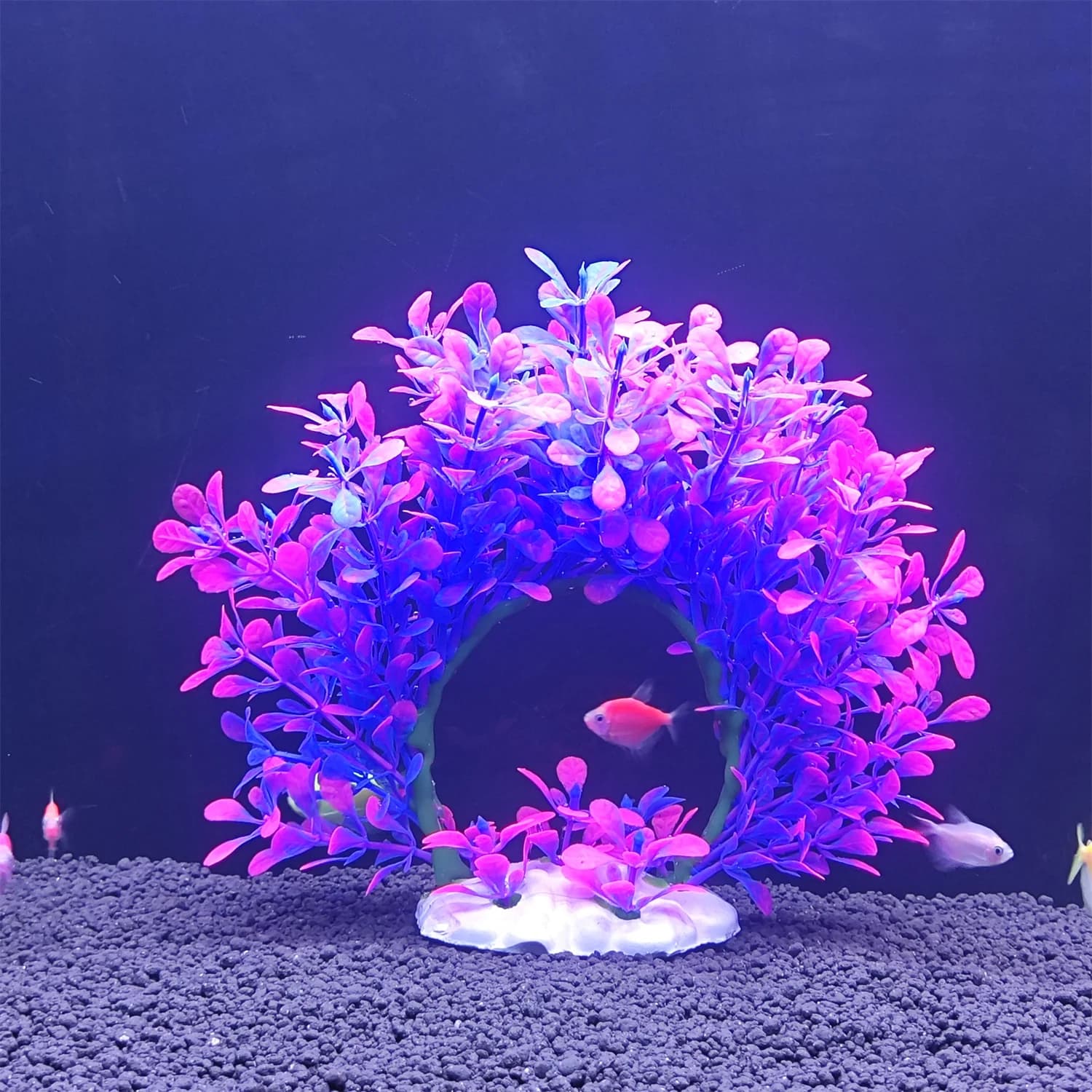Underwater Garland Artificial underwater plastic plants Aquarius Water tank Water false water Green water Green grass Pink garland