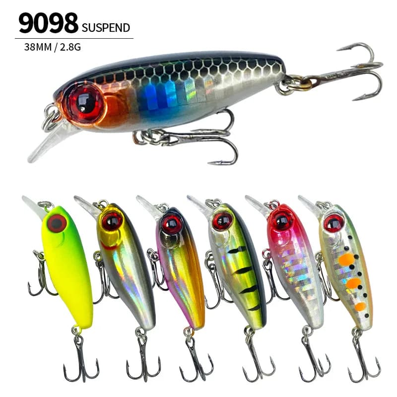 Fishing baits Mini Minnow 38mm 2.8g, Wobbler Suspended, Jerkbait, Swimbait, Artificial Rigid baits, Fishing accessories