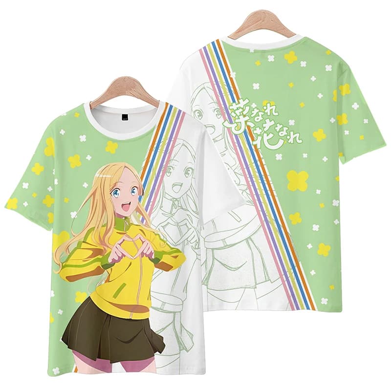 Stampa 3D Anime Narenare -Cheer for You! T-shirt oversize da donna e da uomo, moda estiva, girocollo, manica corta, maglietta grafica