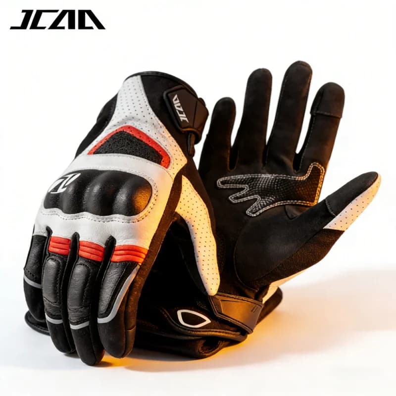 Guanti da motociclista da motociclista in pelle di capra unisex Guanti da moto Knuckle Guanto da motocross da uomo Accessori motogp per l'estate