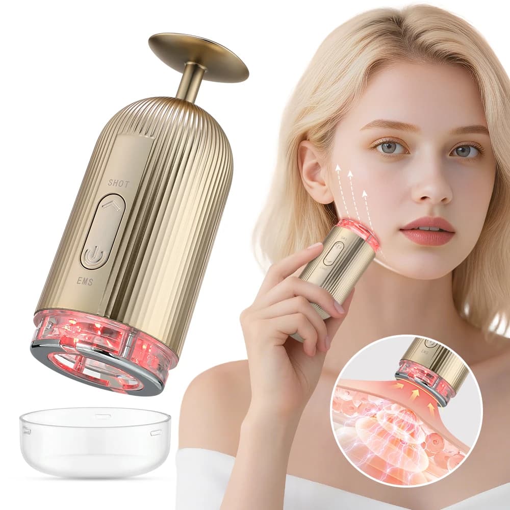 New EMS Vacuum Suction V-shaped Facial Lifting Beauty Device Skin Tightening Microcurrent Face Massager LED Double Chin Removal