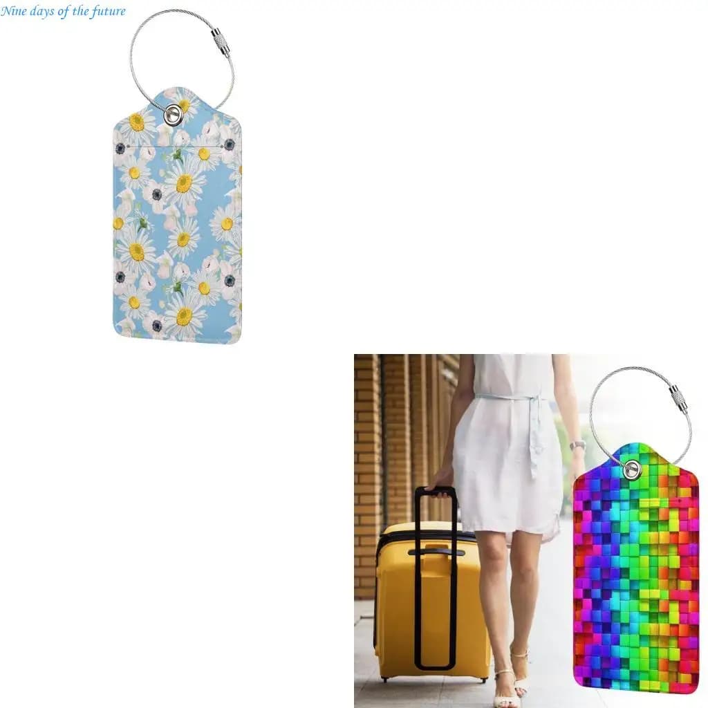 Porta etichette per bagagli da crociera con anelli in acciaio per borsa da valigia Porta etichette per bagagli da nave Porta per