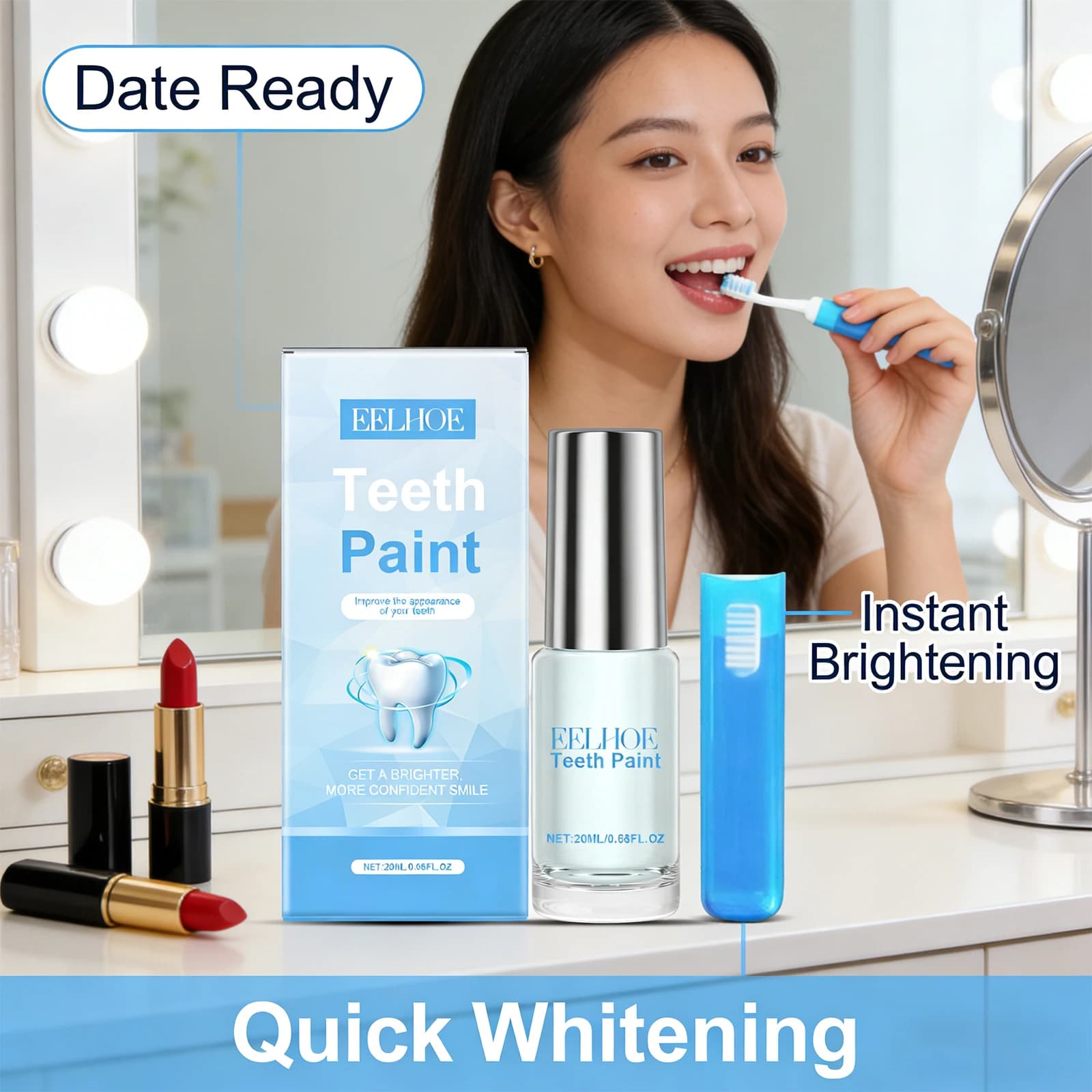 Dental Disposal Care Kit, Instantly Improve Tooth Appearance, Remove Yellow Macchies, Dental Whitening Set