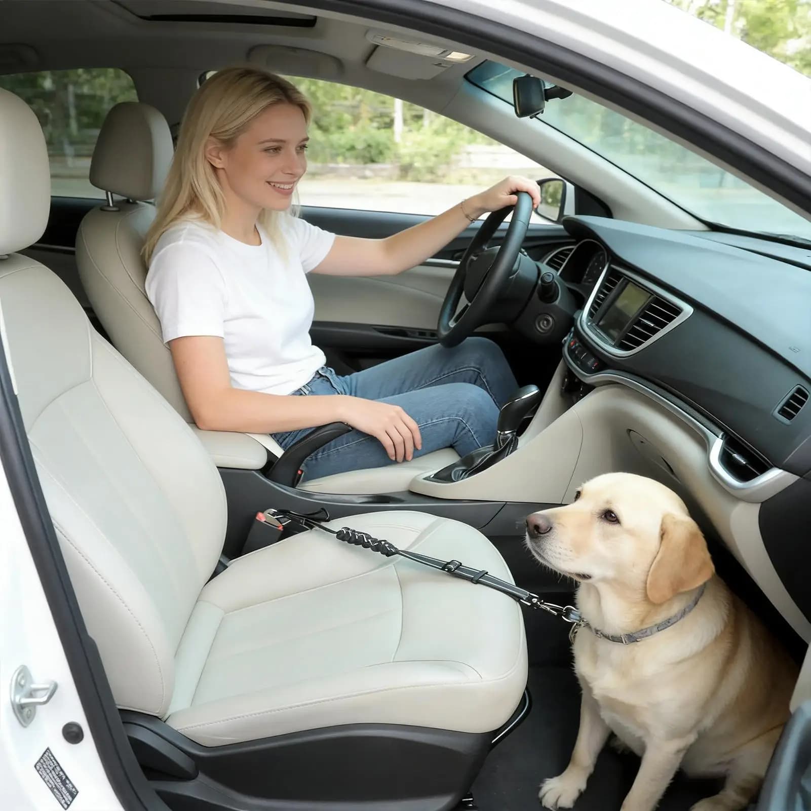 Cintura di sicurezza per cani Imbracatura sicura Cinture di sicurezza per auto per cani in piombo anti-fuga per viaggi di cuccioli di animali domestici Camminate quotidiane Veicolo automobilistico