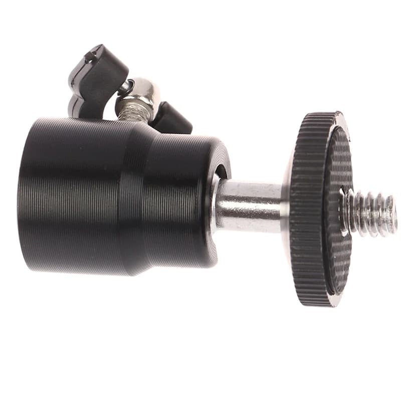 Supporto per Treppiede Fotografico con Luce LED e Flash, Adattatore Hot Shoe 1/4 e Testa a Sfera - 1 Pezzo