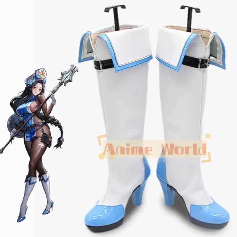 Goddess Of Victory: Nikke Maiden Ice Rose Shoes Cosplay Halloween Carnival Boots Custom Madec;3.k'6;d.a;