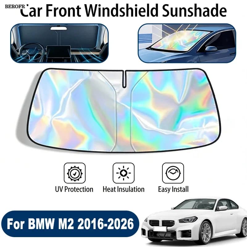 Windshield Sun Shade For BMW M2 2016-2026 Foldable UV Reflective Front Window Sun Protection Cover Accessories