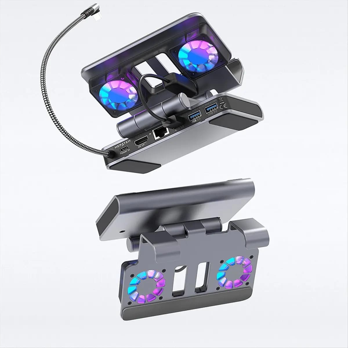 ★▲ Fans Docking Station 6-in-1 for / Ally X/ Go/ Claw Adjustable Stand Dock with 4k