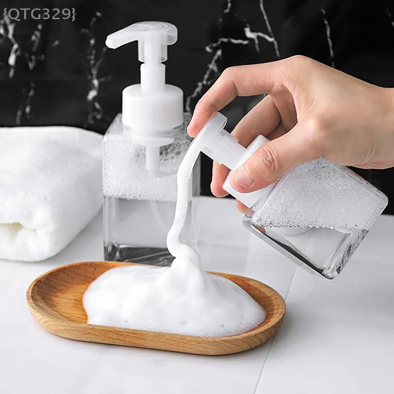 【F2-QT329】Dispenser con pompa per schiuma grande da 250/450 ml - Flaconi vuoti in plastica ricaricabili per sapone da viaggio e shampoo