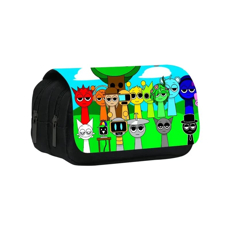 Nuovo astuccio Sprunki Astuccio classico per penne da scuola per studenti Grande spazio di archiviazione per studenti Scatola regalo per la scuola Borsa per penne per studenti Sprunki