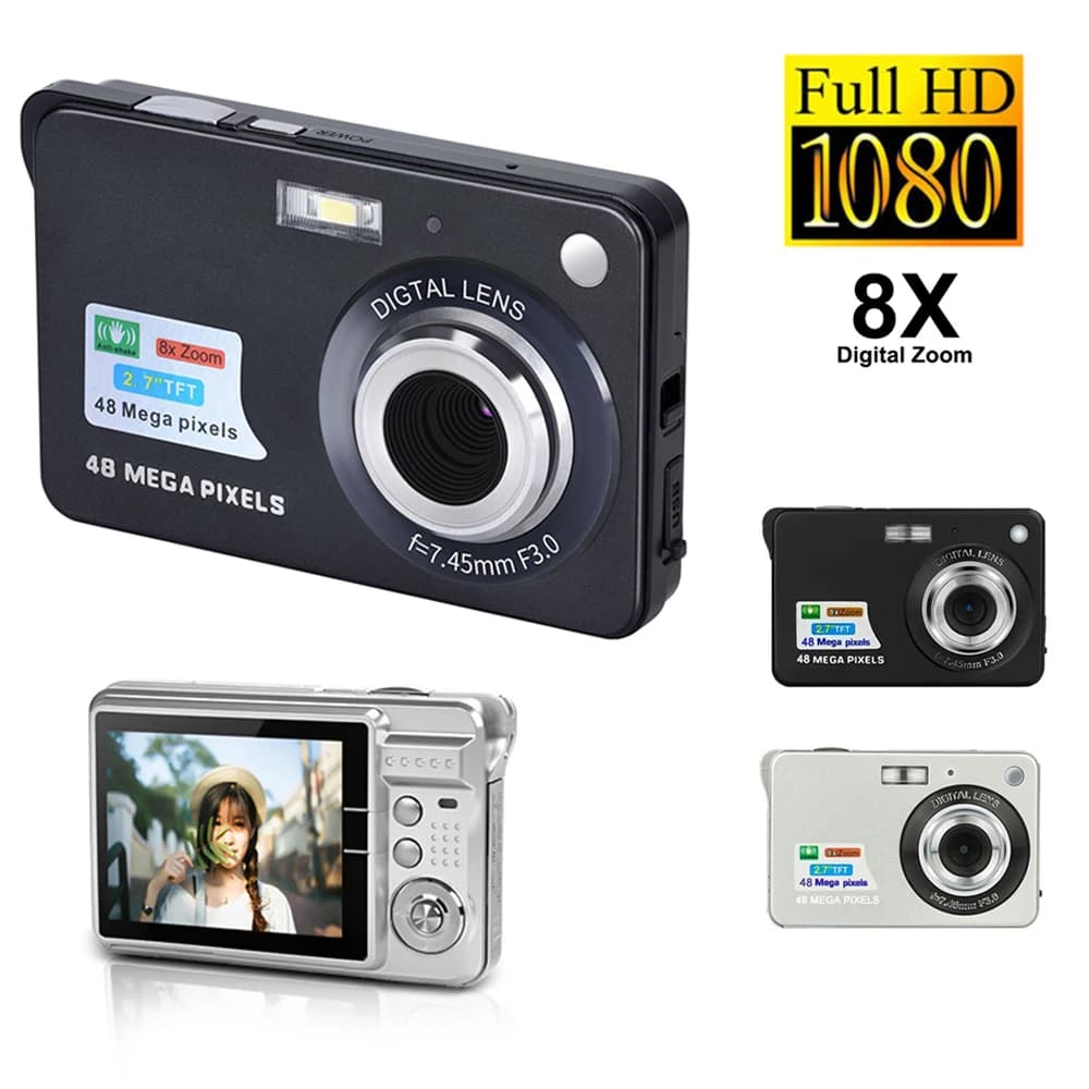 Fotocamere digitali HD con schermo LCD Fotocamere per bambini Videocamera fotografica istantanea anti-vibrazione per esterni Videocamera fotografica ricaricabile