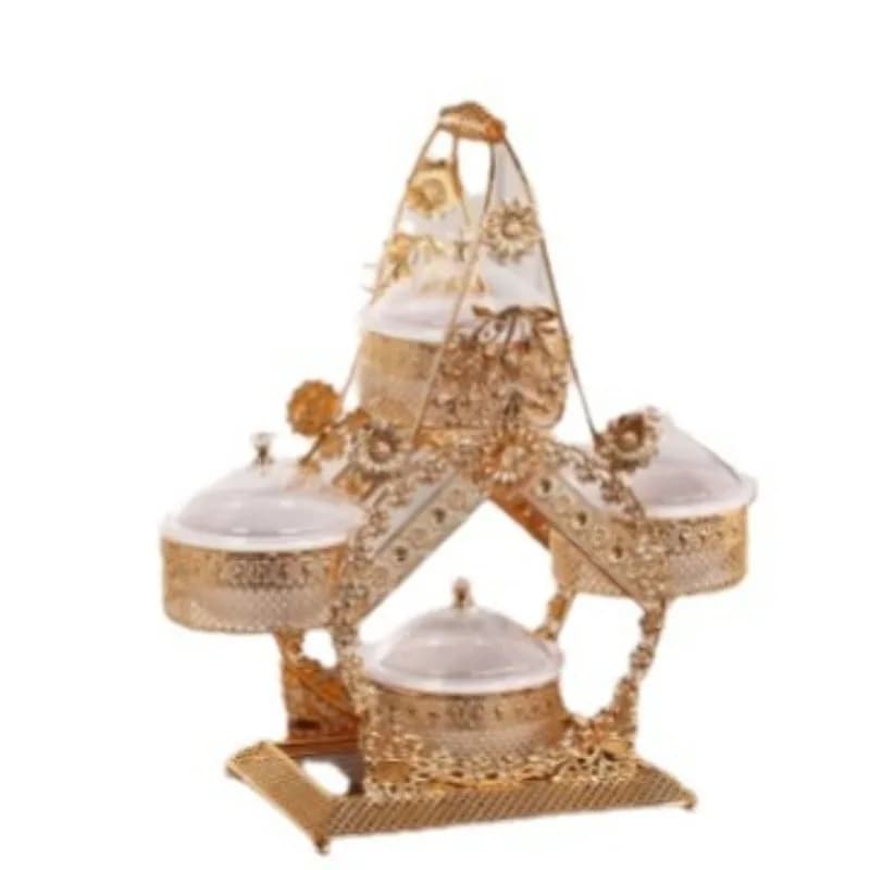 Premium exquisite fruit basket light luxury scatola di frutta secca a quattro gradini home living room snack fruit box