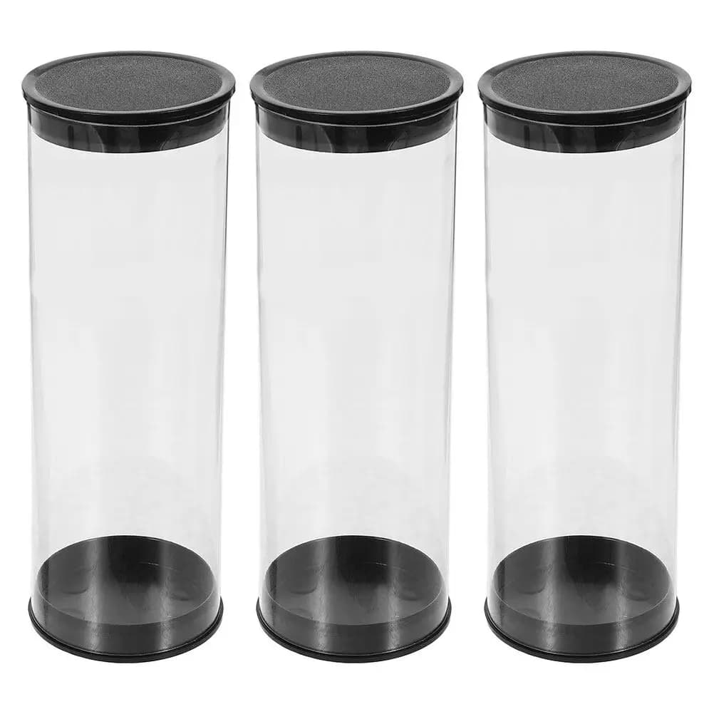 Set di 3 Tubi Trasparenti per Palline da Golf, Scatola Espositiva in PVC per Collezione di Palline da Golf, Uso Interno ed Esterno, Anti-Graffio