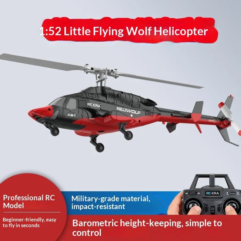 RC ERA 2025 Nuovo Elicottero RC A61 RHSKY REDWOLF Scala 1:52 con Mantenimento dell'Altitudine, 4 Canali, Simulazione Aereo, Resistente per Principianti