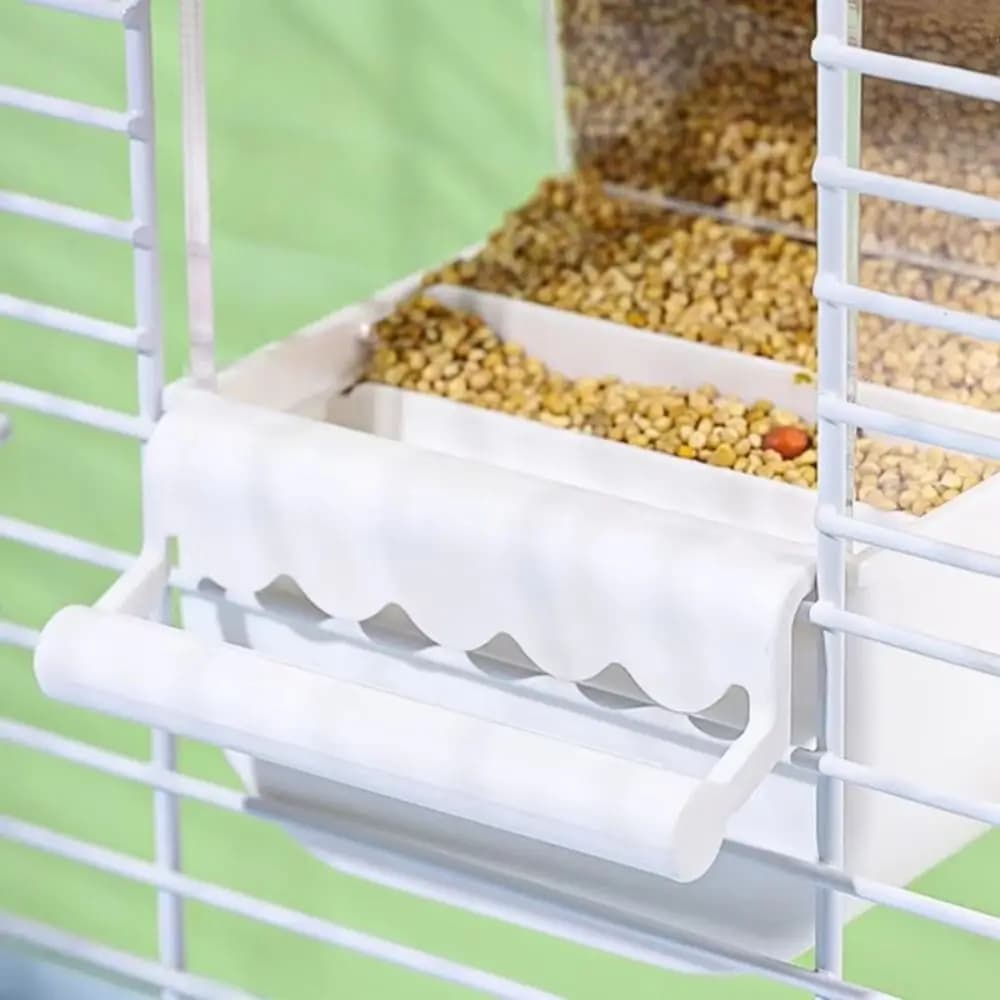 Mangiatoia Automatica Anti-Schizzo per Pappagalli, Contenitore per Cibo per Uccelli da Appendere, Anti-Rovina, Impermeabile, per Gabbie, Senza Disordine, per Agaporni
