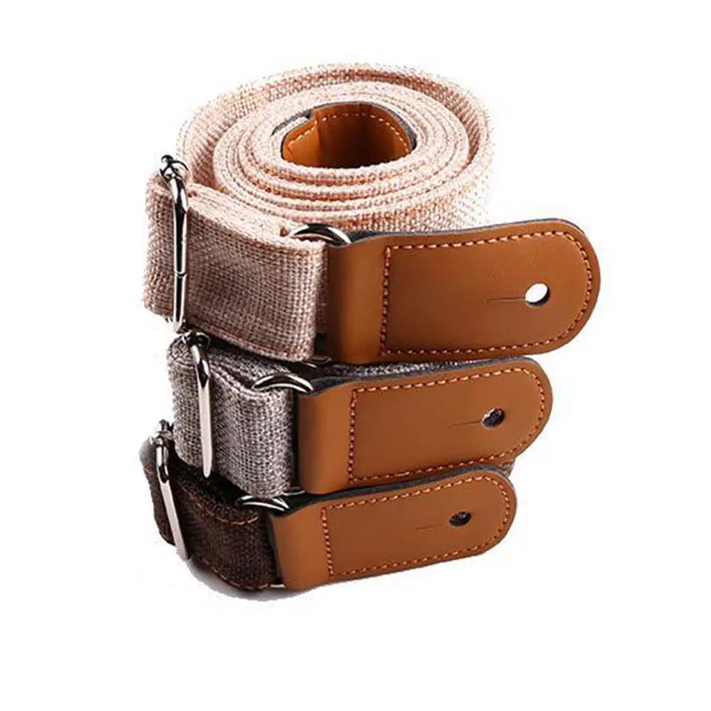 1Pcs Premium Cotton Linen Ukulele Strap Ends Metal Buckle Length Adjustable Sturdy Design Perfect Fit for Ukulele Guitar