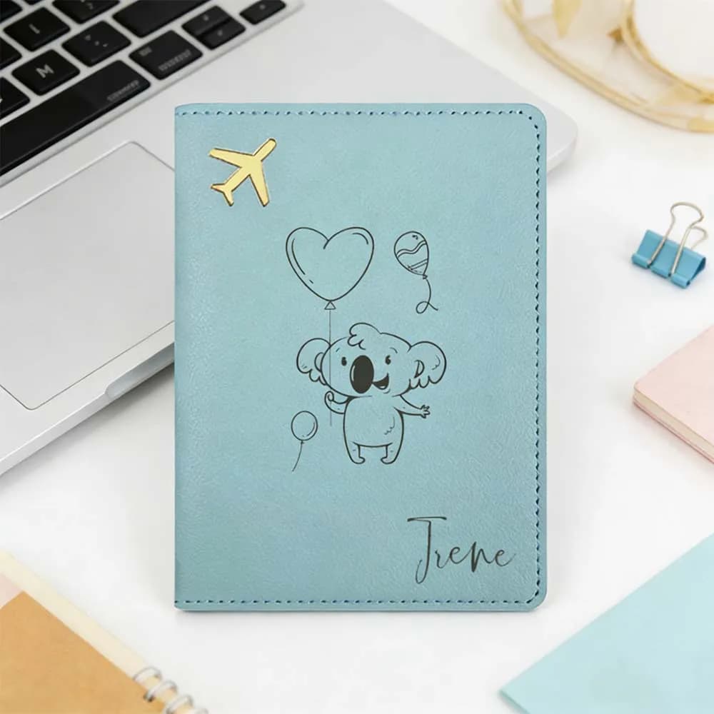 Porta Passaporto Personalizzato in Pelle con Nome, Regalo Ricordo Significativo