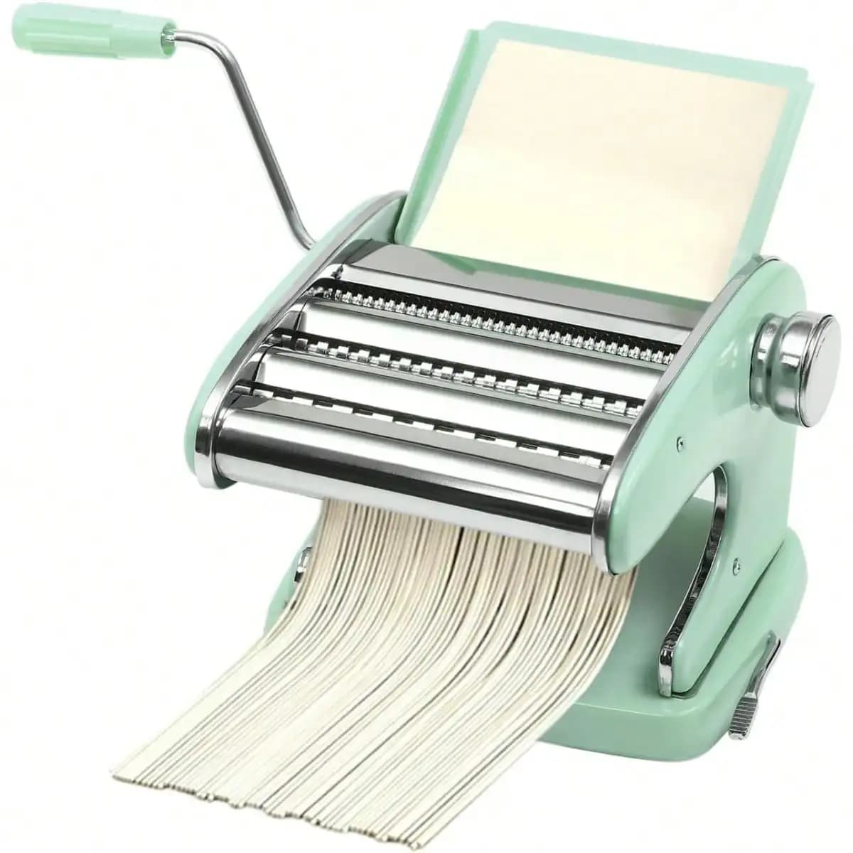 Macchina per Pasta Manuale con Manovella, Macchina per Fare la Pasta con 6 Impostazioni di Spessore Regolabili, per Spaghetti