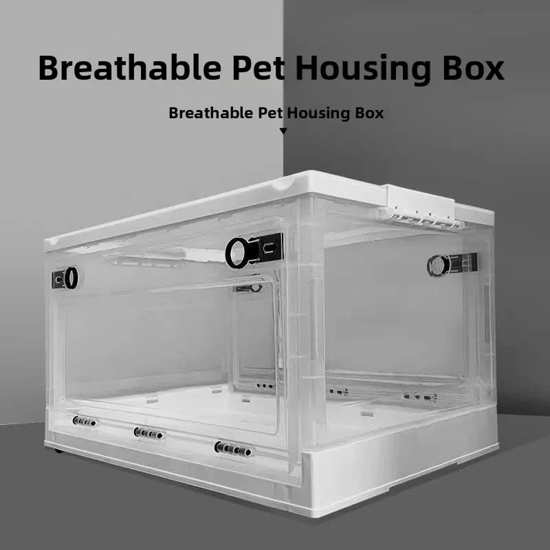 Gabbia di Lusso in Acrilico per Criceti, Trasportino Portatile Trasparente e Traspirante di Grandi Dimensioni, Casetta per Criceti, Accessori per Animali Domestici