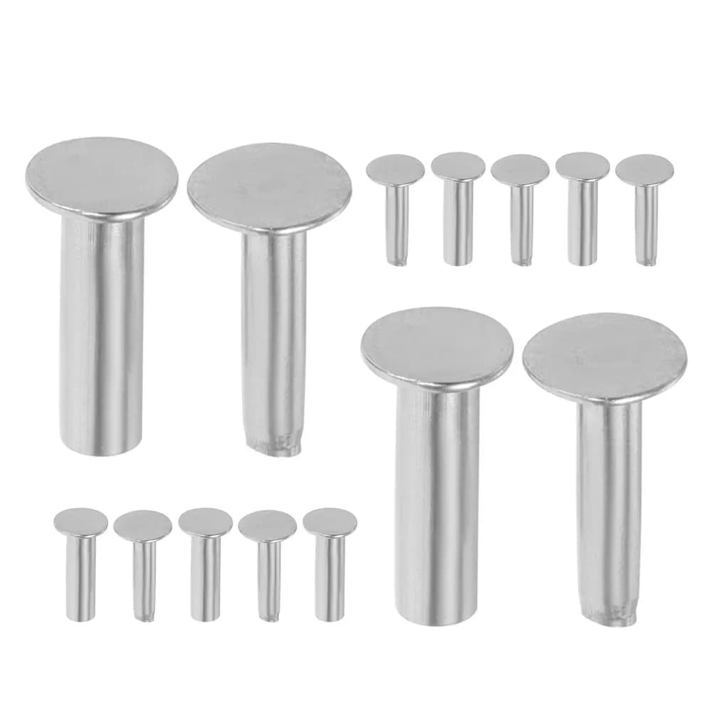 7Pairs Handmade Stainless Steel Knife Rivets Secure Fit Kitchen Knife Handle Fasteners for Professional Chef DIY Cutlery Making