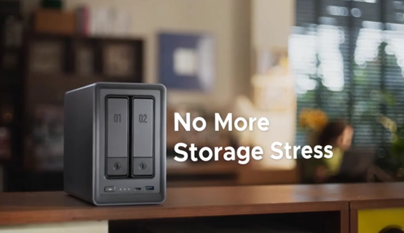 Desktop NAS 2-Bay All-Round Network Storage Quad-core 8GB DDR5 2.5GbE Dual M.2 NVMe Slots 4K for Small