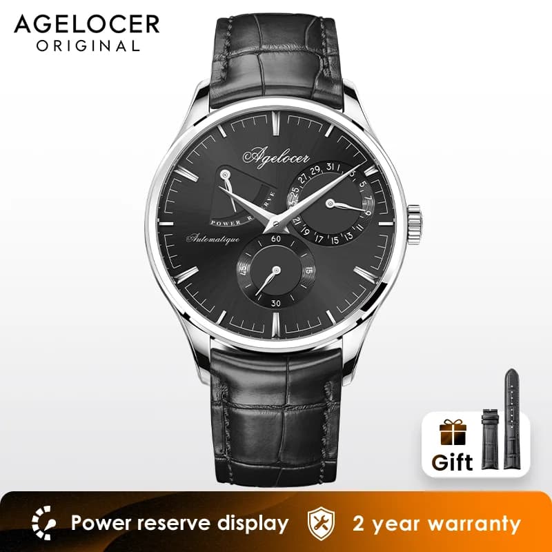 AGELOCER Original Budapest watch with Cinetico Display, Men's Luxury Clock for Business, Automatic mechanical watch, Men's Birthday Gift