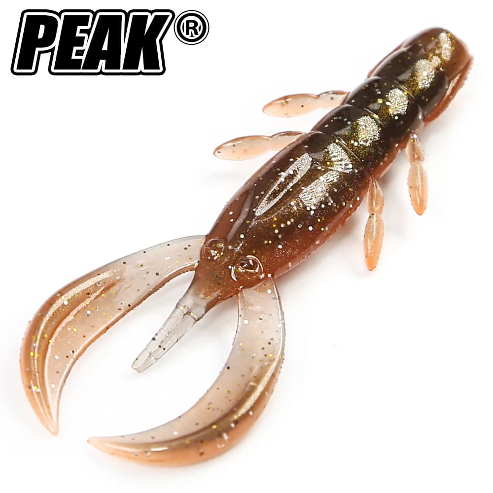 PEAK CRAZY 63mm/2.5in aragosta esca in plastica morbida esche da pesca attraente odore di gamberetti salt Wobbler