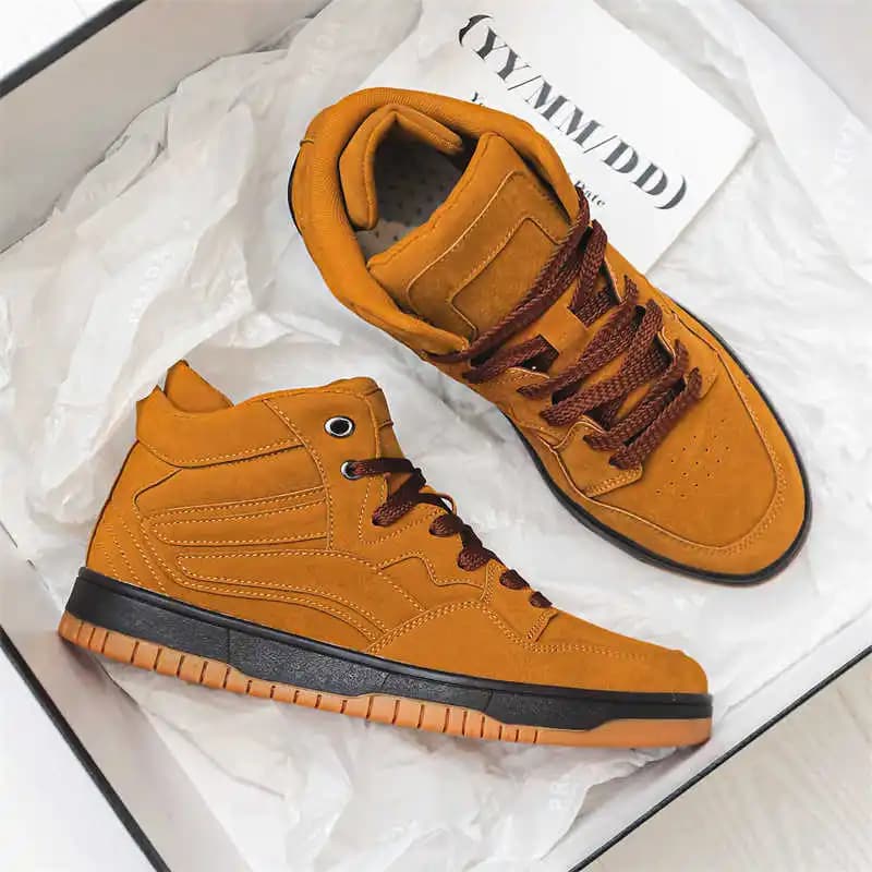 Sneakers da Uomo con Suola Alta e Lacci, Stile Stivali Lunghi, di Marca, Modello High-Top, Sportive, Tenix Sapatenes Kit Luxe
