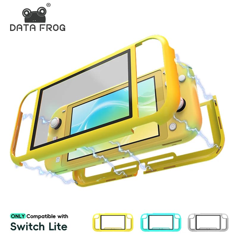 Custodia Protettiva Magnetica Rinforzata per Switch Lite, Cover Rigida in Plastica Stile Armatura con Protezione Schermo in Acrilico Trasparente
