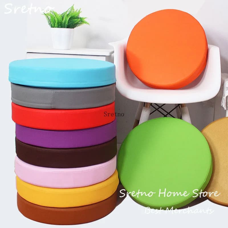 Customized Circular Leather Chair Cushions 35D/50D High Density Sponge Floor Cushion Meditation Cushions Round Stool Cushion
