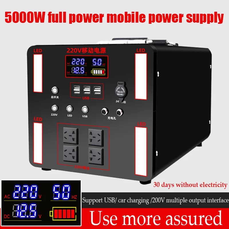 Presa ad alta potenza 1000W 324000 MAh DC 3USB AC 110V della banca di potere di ricarica solare portatile del Regno Unito