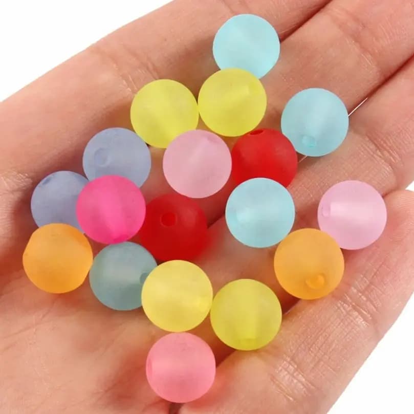 6/8/10mm 100/300 pz Opaco Colorato Perline Acriliche Branelli Allentati Del Distanziatore Per La Produzione di Gioielli Bracciali Collana Orecchino Portachiavi FAI DA TE